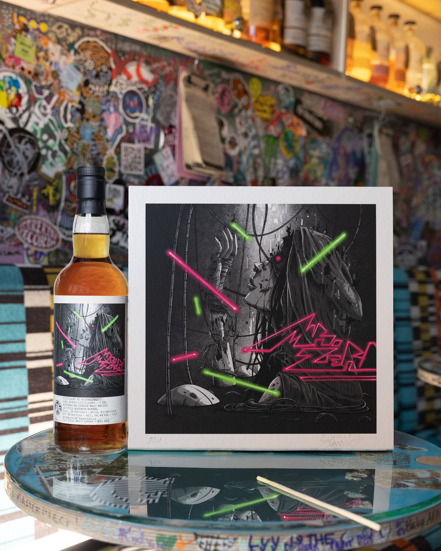 Highwayman 3YR x Mr Zero - Signed art + Bottle 1/10